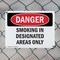 Signmission Smoking In Designated Areas Only, 14 in W x Rectangle, Plastic OS-2PACK-DS-P-1014-L-1574 - alternate 3